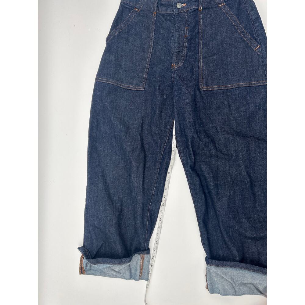 Pilcro Kayden Barrel Carpenter Dark Wash High Rise Jeans Size 30 Utility - Picture 9 of 9